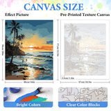 PRASIO Paint by Numbers Kit for Adults Beginner, Beach Paint by Number, DIY Acrylic Adult Paint by Number Kits on Canvas for Home Decor Gift 16x20 Inch PRASIO