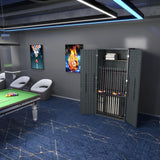 30 Cubic Ft. Vertical Resin Outdoor Storage Shed with Lockable Double Doors,Tall Storage Cabinet with 4 Shelves, Weather-Resistant Multi-Wall Panels,Storage Shed for Patio, Garden, Yard, Grey ZYJOYY