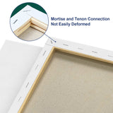 Artkey Canvases for Painting 8 x 10 Inch 10 - Pack, 5/8" Profile Stretched Canvas - 10 oz Primed, 100% Cotton White Blank Canvas - Art Paint Canvases for Acrylic Oil Paint Artkey