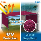 YardGrow 18' L x 8.3' W Universal Pergola Replacement Canopy Top Cover for Pergola Structure (Purple) YardGrow