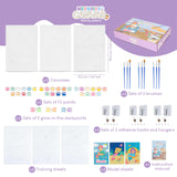 BONNYCO Paint by Numbers Kit for Kids Mermaid Pack 3 Canvas Paint by Number Canvas Framed Pre Drawn, Mermaid Gifts for Girls Painting | Arts and Kids Crafts 4-6 8-12 | Pintar por Numeros Niñas BONNYCO