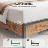 Novilla Twin Bed Frames for Kids with Charging Station and LED Lights, Upholstered Headboard with Storage Shelves, Heavy Duty Metal Slats, No Box Spring Needed, Easy Assembly Novilla