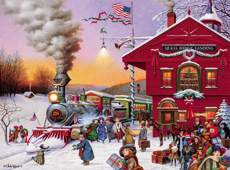 Buffalo Games - Charles Wysocki - Whistle Stop Christmas - 1000 Piece Jigsaw Puzzle for Adults -Challenging Puzzle Perfect for Game Nights - Finished Size is 26.75 x 19.75 Buffalo Games