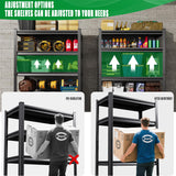 TXTDPL 3000 LBS Storage Shelves, 72" H Garage Shelving, 5-Tier Heavy Duty Shelf, Steel Shelving, Adjustable Shelving Unit, Easy to Assemble, for Garage, Warehouse, Basement Storage Shelving, Black TXTDPL