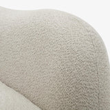 SSC SATISUNCASA 129" Luxury Modern Curved Sofa, Minimalist Comfy Boucle 5 Seater Couch, Crescent Shape Modular Sectional Sofa with Butterfly Backrest, for Living Room, Bedroom, Apartment Home, Beige SSC SATISUNCASA