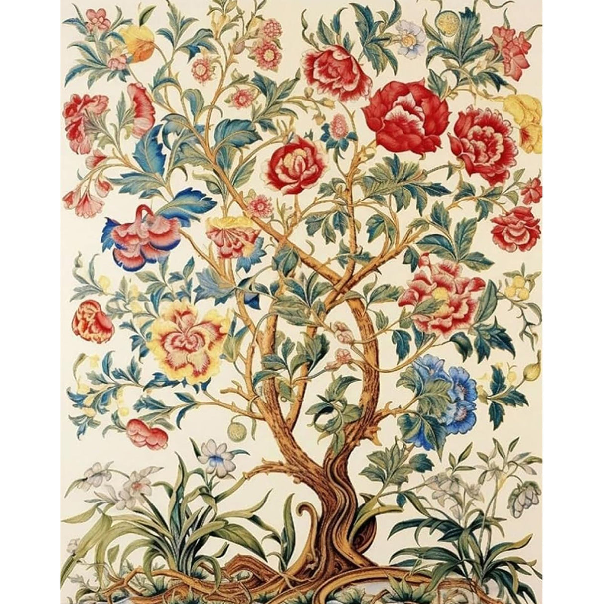 Mnsdiyrs Tree of Life Paint by Numbers Kit for Adults, Paint by Numbers for Adults Tree, Acrylic Painting by Numbers Kits Canvas for Gift Home Wall Decor 16x20 Inch Mnsdiyrs