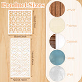 WSICSE 24Pcs Stencils for Painting, Reusable Geometric Painting Stencils Abstract Layering Stencil for Painting on Wood Canvas Furniture Floor Decor DIY Supplies, white WSICSE