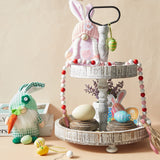 Yalikop 2 Pieces Wood Risers for Decor Farmhouse Wood Riser Rustic Pedestal Wood Pedestal Mini Riser Stand for Tiered Serving Stands Farmhouse Cake Food Plant Display Decor Yalikop