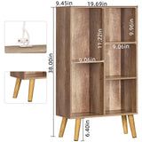 5 Cube Small Bookshelf,3 Tier Mid-Century Modern Bookcase with Legs,Wood Kids Bookshelves Storage Organizer Shelf,Free Standing Narrow Book Shelves,Oak Grey Corner Bookcases for Bedroom,Living Room LEYAOYAO