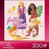 Ceaco - Disney Princess Featuring Rapunzel and Moana - Follow The Sun - 200 Piece Jigsaw Puzzle Ceaco