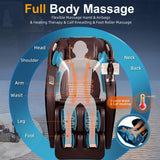 4D Massage Chair Full Body, Zero Gravity SL-Track Shiatsu Massage Chair Recliner with Heating, Body Scan, AI, Calf Kneading, Foot Rollers, Airbags, Footrest Extension, 4 Control Ways, BH-5201(Brown) VUYSUYVY