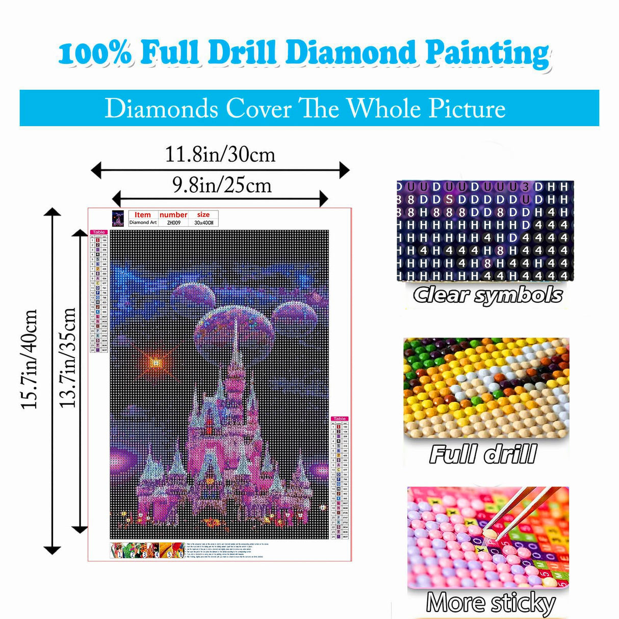 LumiCraft Starry Castle Diamond Art Kits for Adults, Cartoon Diamond Painting Kits, 5D Full Drill Crystal Rhinestones Art Kits for Beginner Home Wall Decor 12x16in LumiCraft