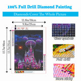 LumiCraft Starry Castle Diamond Art Kits for Adults, Cartoon Diamond Painting Kits, 5D Full Drill Crystal Rhinestones Art Kits for Beginner Home Wall Decor 12x16in LumiCraft