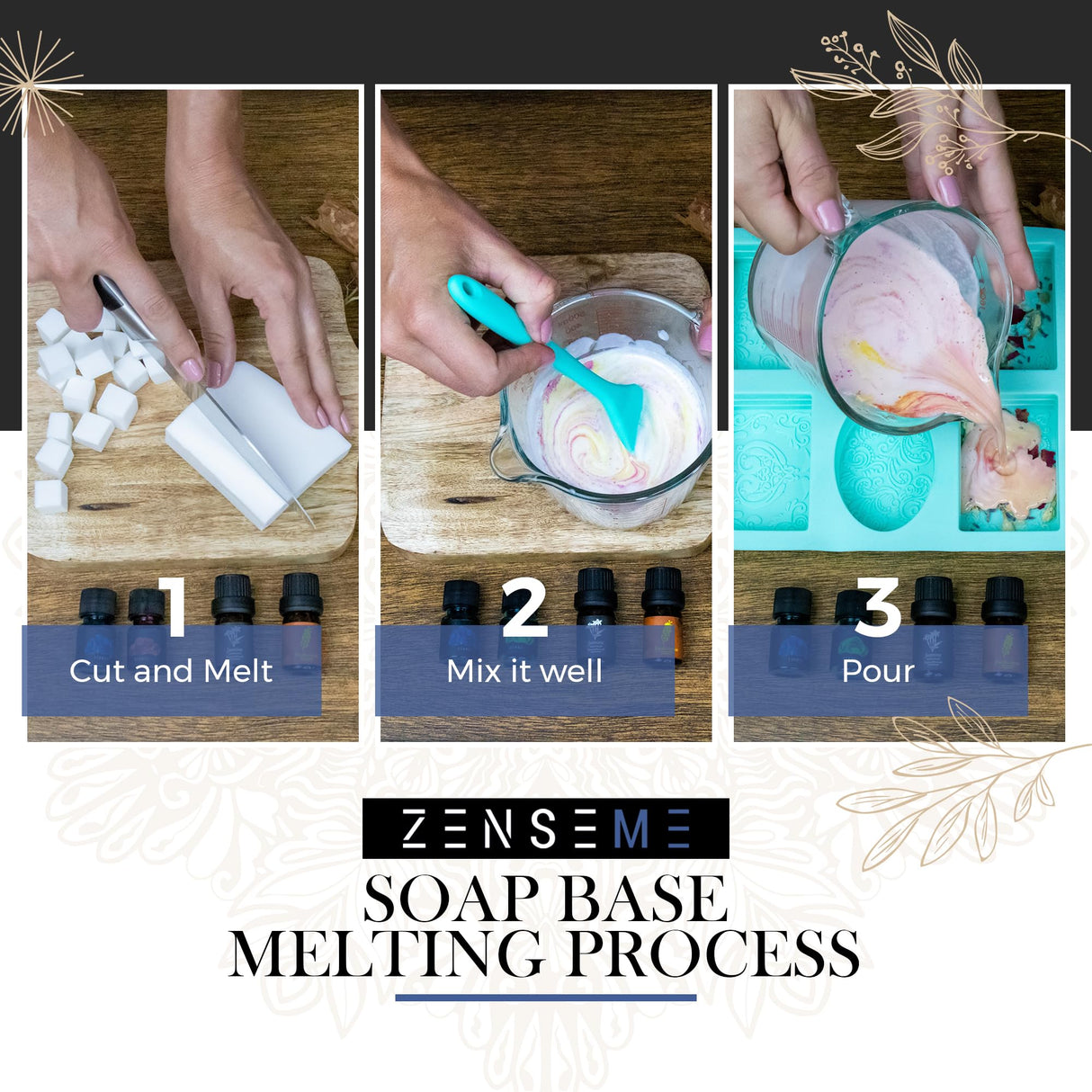10 LBS Goats Milk Soap Base | Melt and Pour Supplies Kit for Soap Making - SLS/SLES & PEG free | Gentle & Natural Organic Vegetable Ingredients | Make Your Own Bulk For Adult Soapmaker - Easy to Cut ZenseMe
