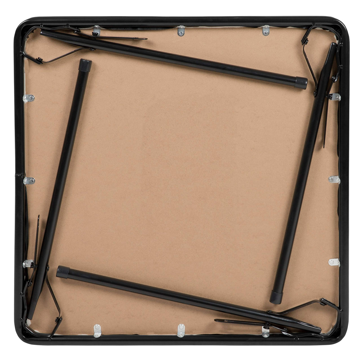 Flash Furniture Mindy Folding Kids Table with Vinyl Padded Top, Children's Square Activity Table for Daycare and Classrooms, Black Flash Furniture