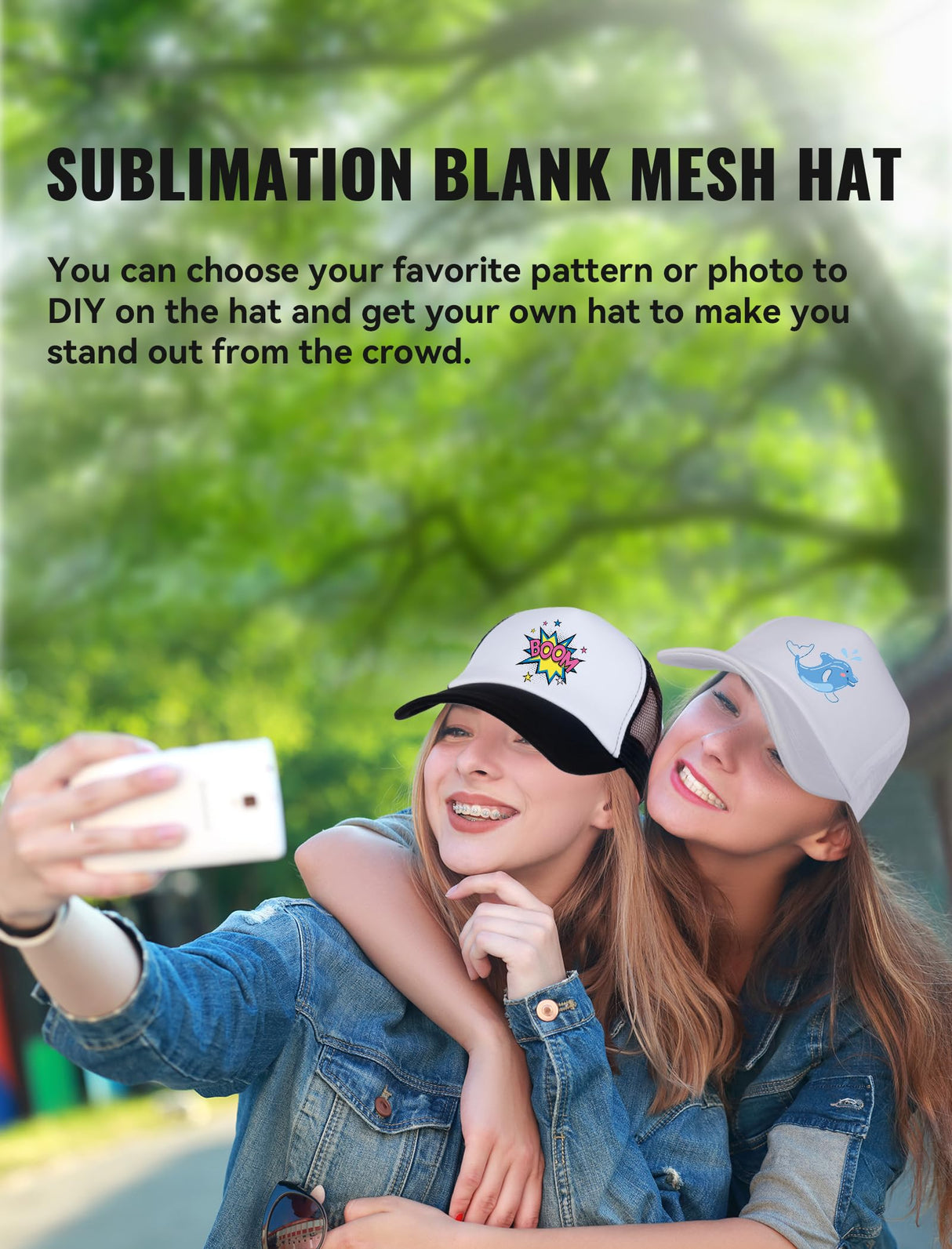 PJPSAA 5 Pcs Sublimation Blank Trucker Hats Bulk Mesh Baseball Cap Polyester Mesh Trucker Hat Adjustable Buckle for Men Women Multicolor PJPSAA