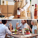 Hoolerry 24 Pcs Canvas Wine Bag with Handle Sublimation Blank Bottle Gift Tote Reusable Washable Wine Carrier Tote Hoolerry