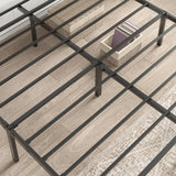 VECELO Metal Platform Full Bed Frame with Wooden Headboard,Sturdy Steel Slats Support/Matress Foudation/No Box Spring Needed(Classic) VECELO