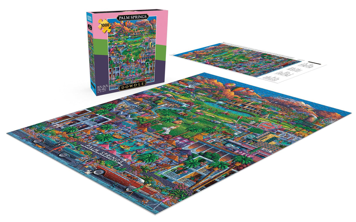 Buffalo Games - Eric Dowdle - Palm Springs - 1000 Piece Jigsaw Puzzle for Adults -Challenging Puzzle Perfect for Game Nights - Finished Size is 26.75 x 19.75 Buffalo Games