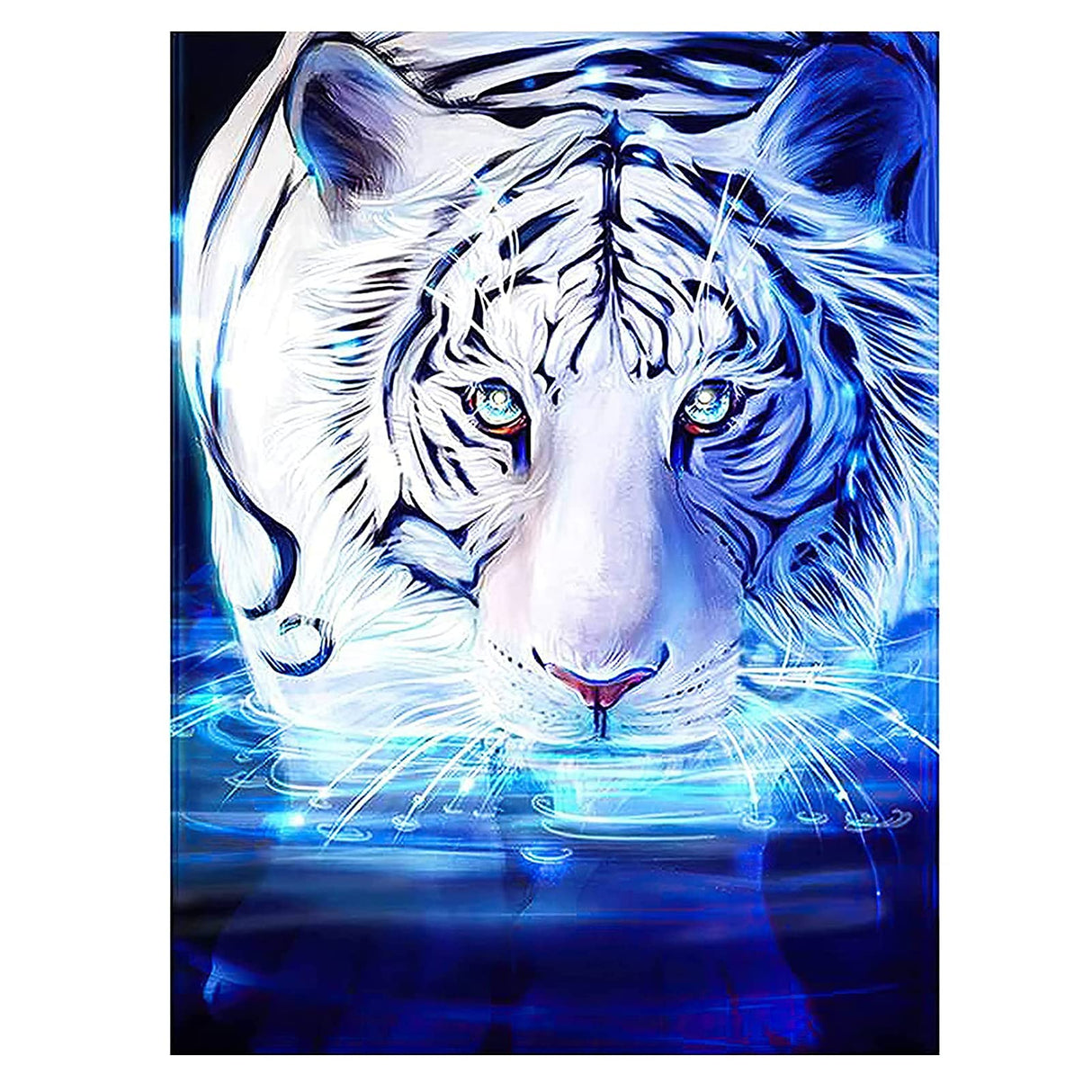 NAIMOER Tiger Diamond Art Kits for Adults, Full Drill 5d Diamond Art Animals Diamond Art Kits Gem Art Painting Rhinestone for Home Wall Art Decor 30x40 cm NAIMOER