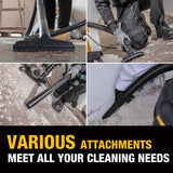 DEWALT 5 Gal Stealthsonic Shop Vacuum Wet and Dry, Ultra-Quiet Stainless Steel Shop Vac, 4 HP Heavy-Duty Vacuum Cleaner with Complete Accessory Kit and 6 Dust Bages for Home, Workshop, Garage, Car DEWALT