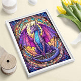 croshom Dragon Gem Art Kits for Adults, DIY Diamond Painting Kits for Gift Idea and Wall Decor 12x16in croshom