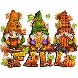 ajepon Gnome Diamond Art Kits for Adults - Fall 5D Diamond Painting, Gnomes Gem Art for Adults, Fall Pumpkin Gem Painting Kits for Wall Home Decor Arts Craft 12x16inch ajepon