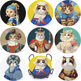 Puraikcmi 8PCs Diamond Paintings Coasters Kits Set With Holder, Cat Diamond Art, Crafts DIY Funny Adult Craft Diamond Dots Gift Puraikcmi