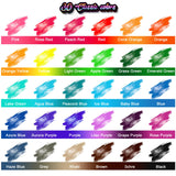 Airbrush Paint Set, 45 Brilliant Colors Air Brush Painting Set with 3 Paint Thinners, Water-Based Acrylic Air Brush Paint for Plastic Models, Metal, Canvas, Wood - 48 Bottles x 0.7 fl oz(20 ml) Muloen