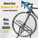 CyclingDeal Bicycle Floor Parking Rack Stand - for Mountain MTB Road Bike - Indoor Home Garage Storage - Adjustable 5 Bikes CyclingDeal