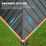 Domi Outdoor Living 14’x20’ Hardtop Gazebo, Wooden Coated Aluminum Frame Canopy with Galvanized Steel Double Roof, Outdoor Permanent Metal Pavilion with Curtains and Netting for Patio, Deck and Lawn domi outdoor living