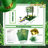 Vecacosic Leprechaun Trap Kit for Kids, Wood DIY How to Catch A Leprechaun Kit St Patricks Day Leprechaun Trap Decorations, Funny Leprechaun Trap Kit Supplies Toys Crafts Gift (B) Vecacosic
