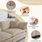 Tmsan 111.5" Oversized Deep Seat Sectional Sofa, Modern Chenille Cloud Couch, Large 3 Seater Modular Sofa with 5 Pillows for Living Room Bedroom Apartment Office Tmsan