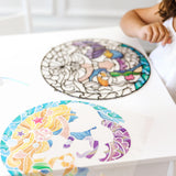 Melissa & Doug Stained Glass Made Easy Activity Kit: Mermaids - 140+ Stickers Kids Sticker Stained Glass Craft Kit; Mermaid Crafts for Kids Ages 5+ Melissa & Doug