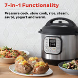 Instant Pot Duo 7-in-1 Mini Electric Pressure Cooker, Slow Rice Cooker, Steamer, Sauté, Yogurt Maker, Warmer & Sterilizer, Includes Free App with over 1900 Recipes, Stainless Steel, 3 Quart Instant Pot