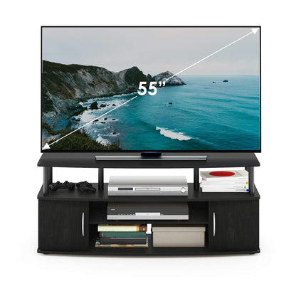 Furinno JAYA Large Entertainment Stand for TV Up to 55 Inch, Blackwood - WoodArtSupply