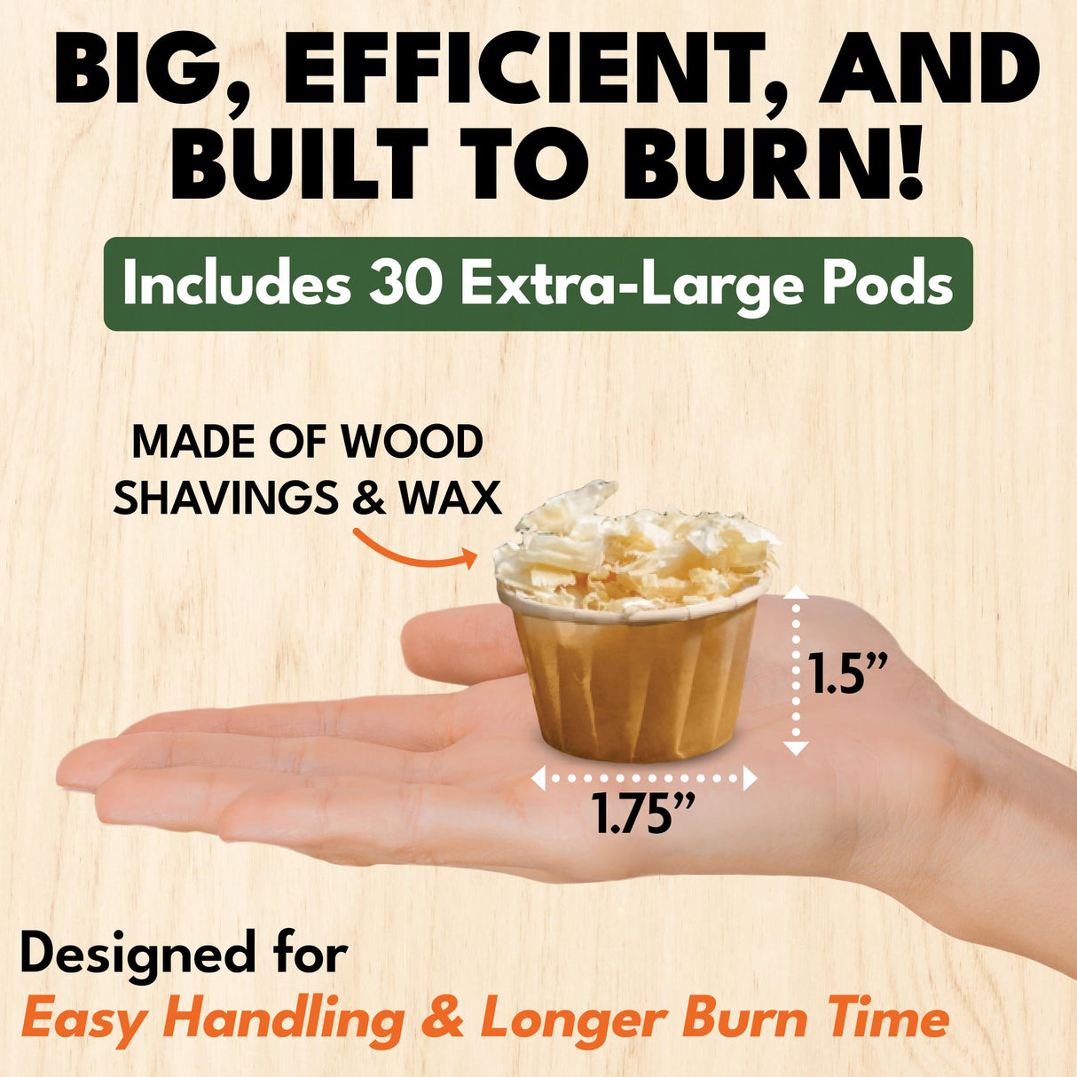 Superior Trading Fire Starter Pods in Resealable Packs - Fire Starters for Campfires, BBQ, Grill, Pit, Wood Stove & Charcoal Starter, 15-20-Min Burn, 30 Extra Large Pods, USA Made, Brown, 3.2 Lbs Superior Trading Co.