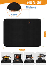 LXLZSH Large 65 x 48 inches Under Grill Mat for Outdoor Grill, Fireproof Grill Mat, Fireplace Hearth Rug, Fire Pit Mat, Oil Proof Waterproof Under Grill Floor Mats BBQ Protector for Decks and Patios LXLZSH