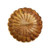 Creative Co-Op Boho Carved Wood Scalloped Edge, Natural Decorative Bowl Creative Co-Op