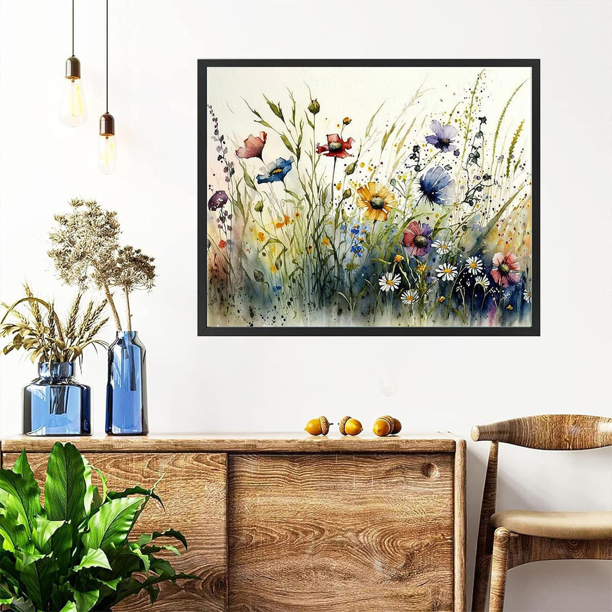 Flower Paint by Numbers for Adults with Framed Canvas-with Wooden Easel,Paint by Number on Canvas Flowers,DIY Acrylic Oil Painting Kits with Brushes Nice Gift Box for Home Wall Decor(16x20inch) xackcme