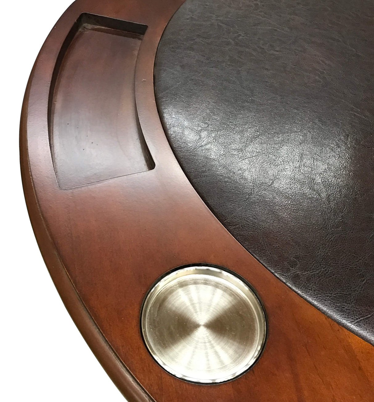 Sunset Trading Bellagio Dining/Game Table, Reversible Poker Top with Cup Holders, Walnut Sunset Trading