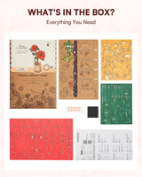 ROBOTIME 3D Puzzle Wooden Flower Red Camellia DIY Model Kit to Build for Adults Artifical Bouquet Collection Craft Brain Teaser Puzzle Creative Gift Home Decor ROBOTIME