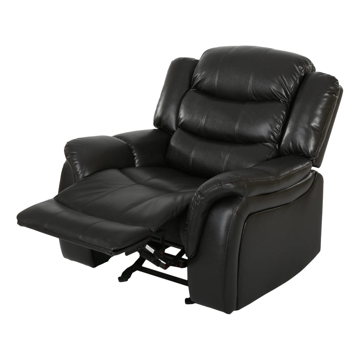 Christopher Knight Home GDFStudio Great Deal Furniture Merit Black Leather Recliner/Glider Chair GDFStudio