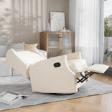 Flash Furniture Omma Swivel Glider Rocking Recliner, Manual Wingback Recliner with 360 Degree Swivel, for Living Room, Bedroom, or Nursery, Upholstered, Cream Flash Furniture