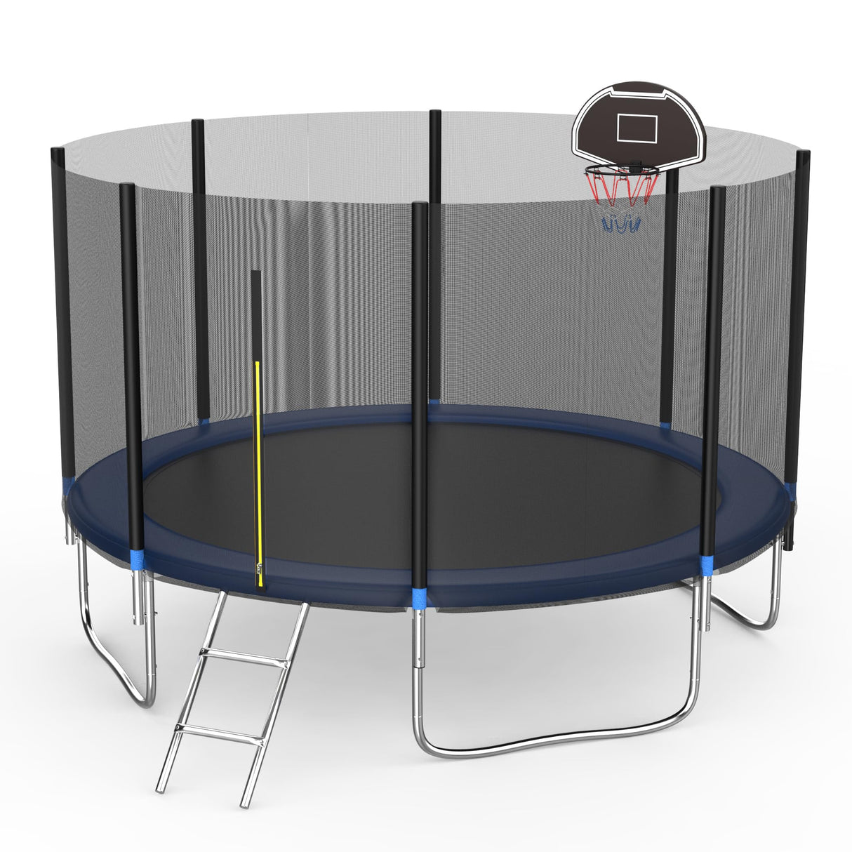 Tranpoline 12FT Tranpoline with Safety Enclosure Net,Tranpolines with Basketball Hoop,Outdoor Tranpoline and Tranpolines for Kids and Adults for Backyard Park ASTM Approved SENCHO GINSYTALIOR