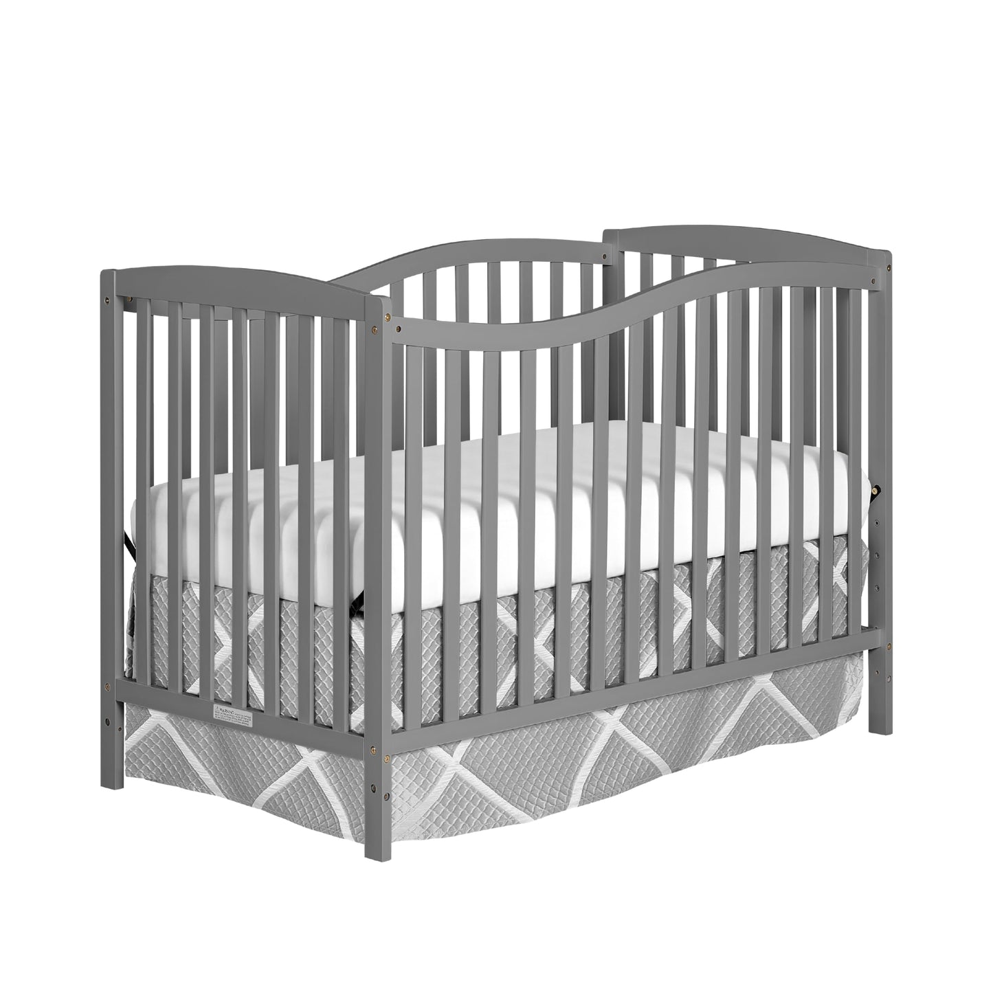 Dream On Me Chelsea 5-in-1 Convertible Crib, Steel Grey