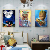 12 Pack Diamond Art Kits for Adults,5D Diamond Painting Kits for Adults,Cartoon and Animation Series Paint with Numbers Diamonds for Home Wall Decor Festival Gift 12x16 Inch FFPTBNYX