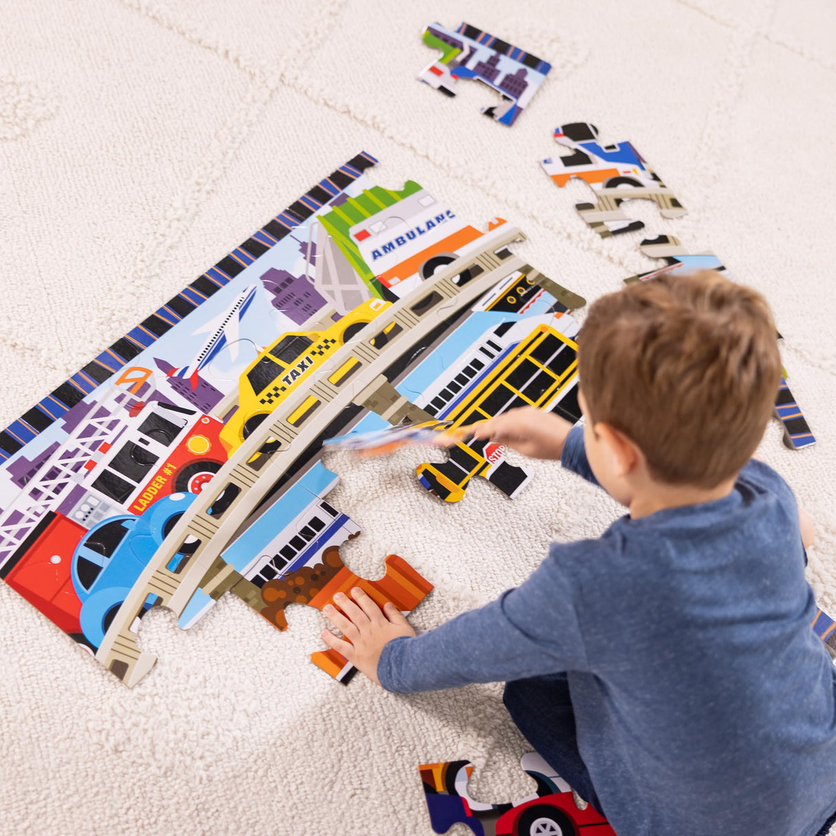 Melissa & Doug Traffic Jam Jumbo Jigsaw Floor Puzzle (24 pcs, 2 x 3 feet long) - FSC Certified Melissa & Doug