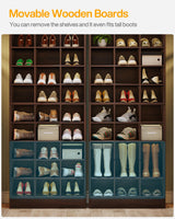 Tribesigns 10-Tier Shoe Storage Cabinet, Espresso Wooden Shoe Rack with 30 Cubbies, Freestanding Tall Entryway Shoe Organizer for Closet, Entryway, Living Room Tribesigns