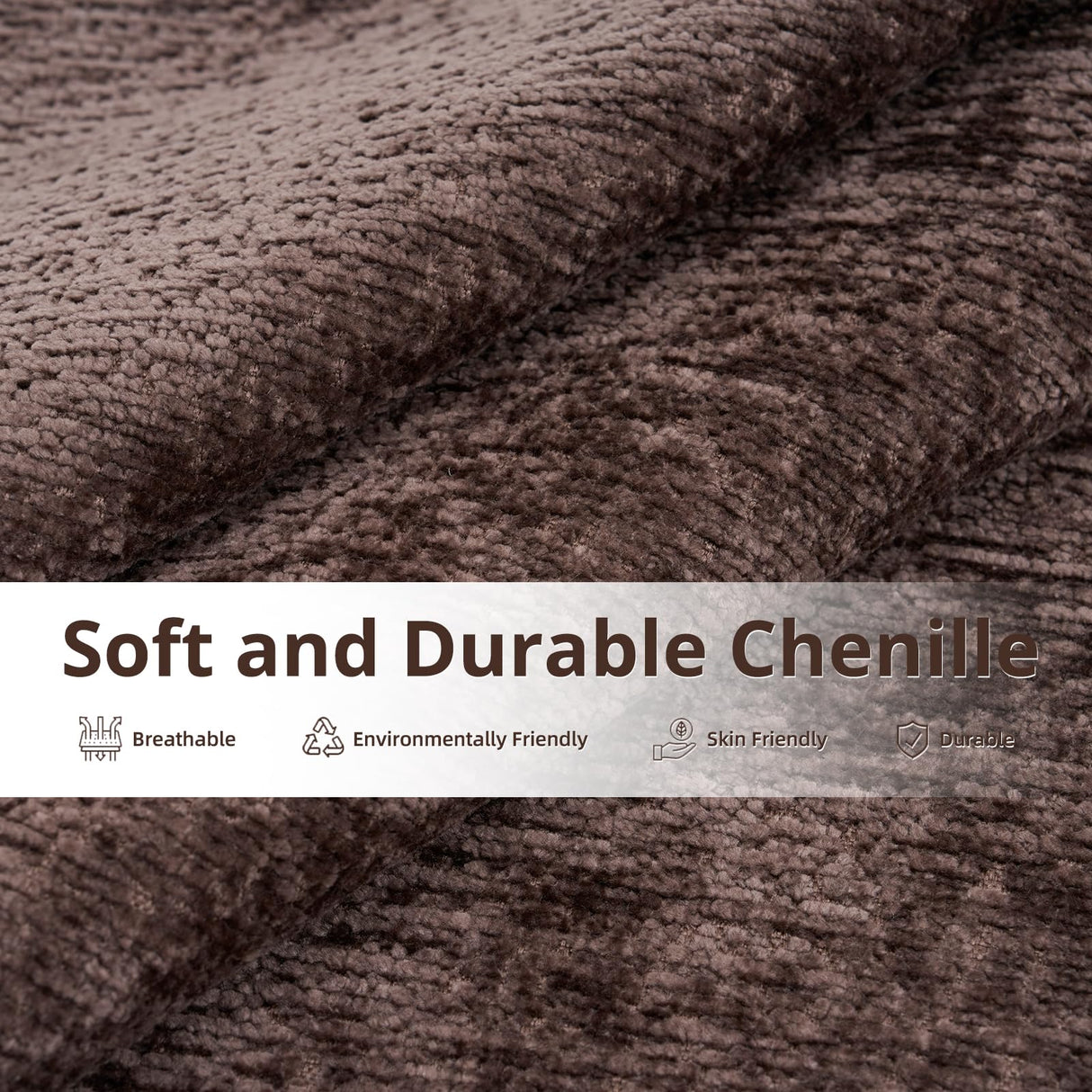 Rhevoy Oversized Power Lift Recliner Chair with Massage and Heat for Elderly, 26" Extra Wide Lift Chair for Big and Tall, Chenille Electric Lift Recliner with Overstuffed Backrest, USB Port, Coffee Rhevoy